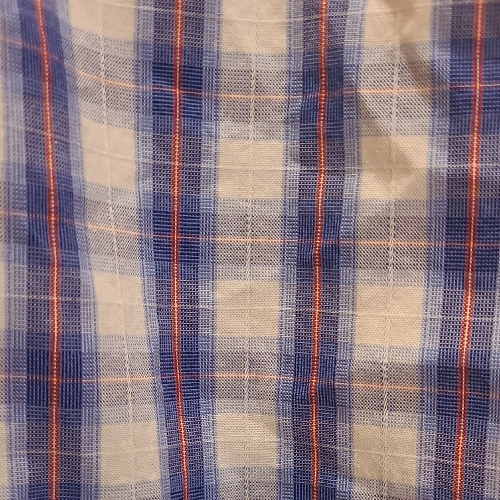 Wrangler George Strait Men's White and Blue Checkered S/S Button Shirt-Sz M - Picture 2 of 11